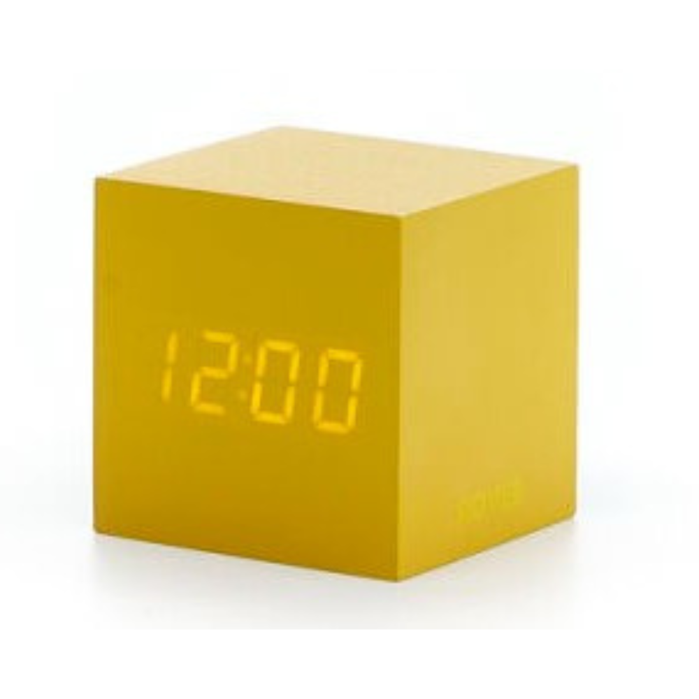 Orologio Da Parete Quadrato Servewell In Acrilico – Giallo, 21x21 Cm, Silenzioso