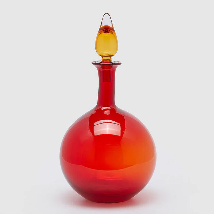 Dekorative Glasvase mit Deckel, Ø 25,5 x H 50 cm, rot – Peragashop