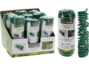 Lot de 2 bobines de fil métallique caoutchouté vert de 20 m