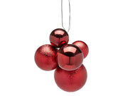 Decorazione grappolo groovemix 5 palline bordeaux EDG