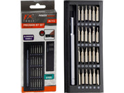 Set cacciavite di precisione 24 in 1 con manico in alluminio e 24 punte in acciaio nero FX Tools - immagine 1