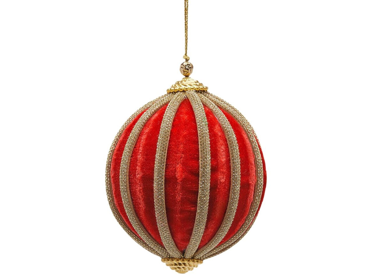 Palla Velluto Spicchi Tessuto Rosso D10 EDG