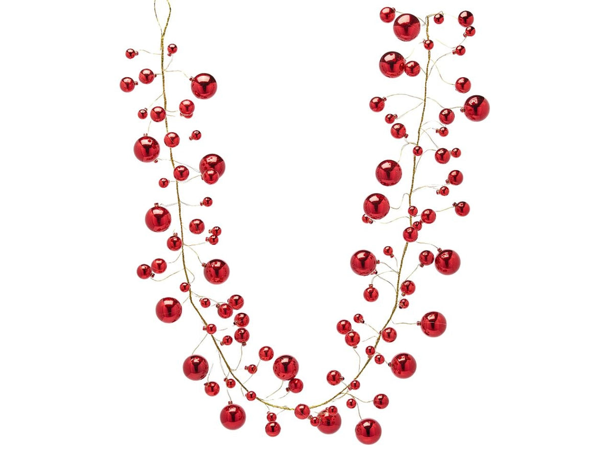Ghirlanda 180cm mix di palline Rosso EDG