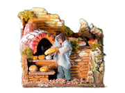 Pizzaiolo 8cm con Movimento e Luce Effetto Fiamma 14x9x13cm