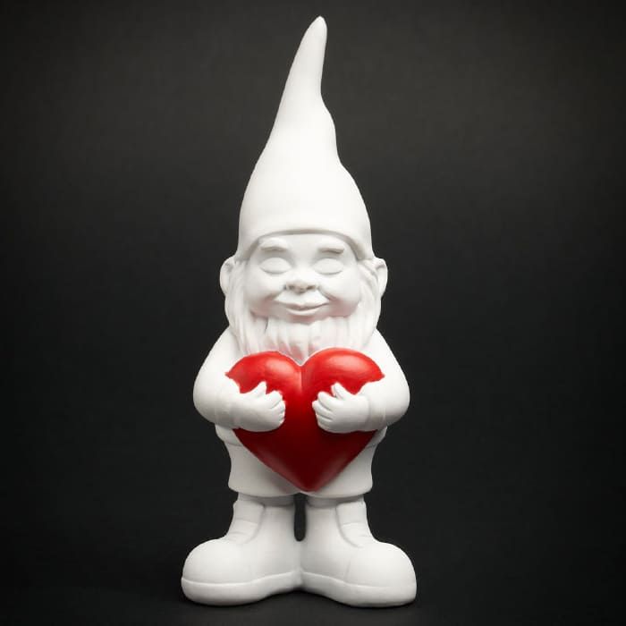 BLOGO Statuetta Innamorato Bianco 21x50cm