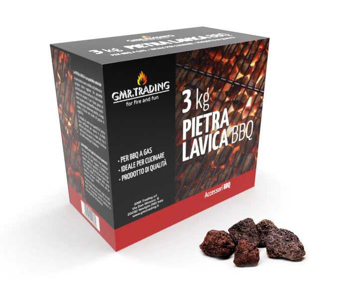 PIETRA DI LAVA PER BARBECUE A GAS 3KG