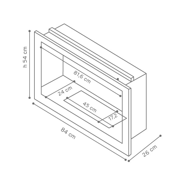 INSERTO PER CAMINI A BIOETANOLO (APERTURA FRONTALE)