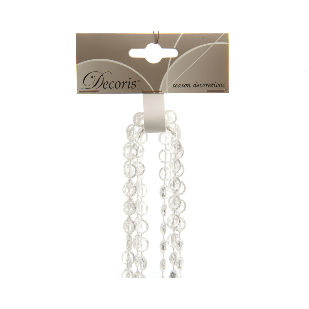FILO DECORATIVO NATALIZIO PERLE 270CM TRASPARENTE