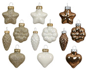 ADDOBBI DI NATALE MISTI, CONFEZIONE DA 12 PEZZI, H4CM