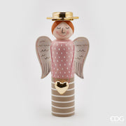 PORTA CANDELA ANGELO C/CUORE H36CM