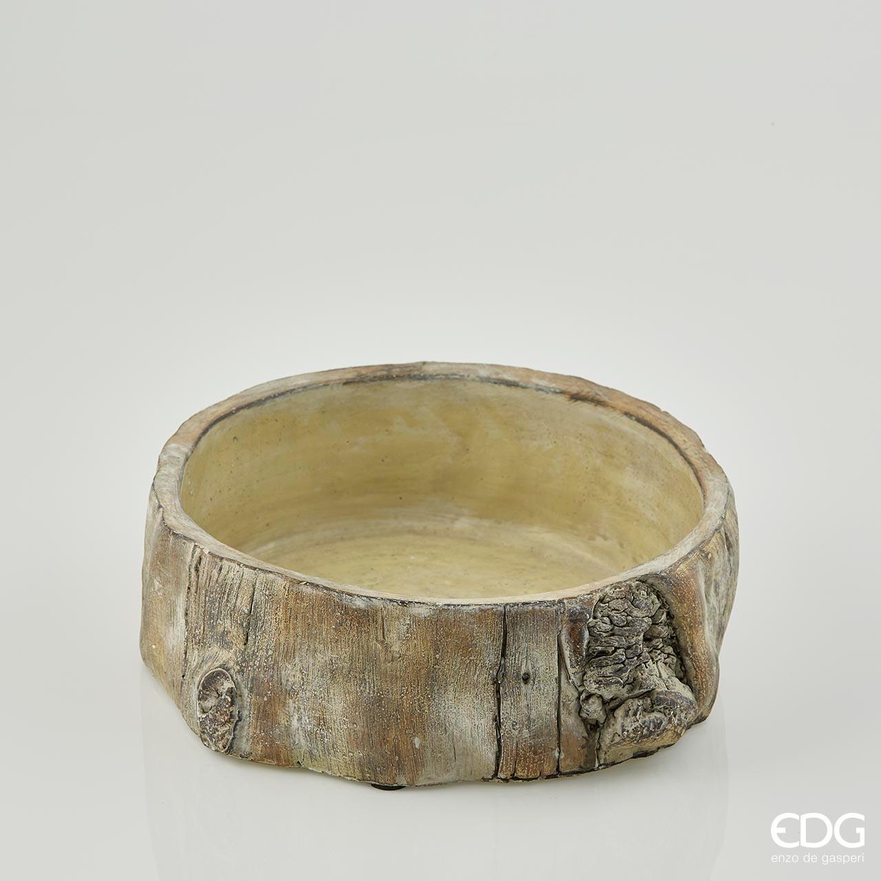 VASO EFFETTO TRONCO h.10 d. 30 cm NATURALE