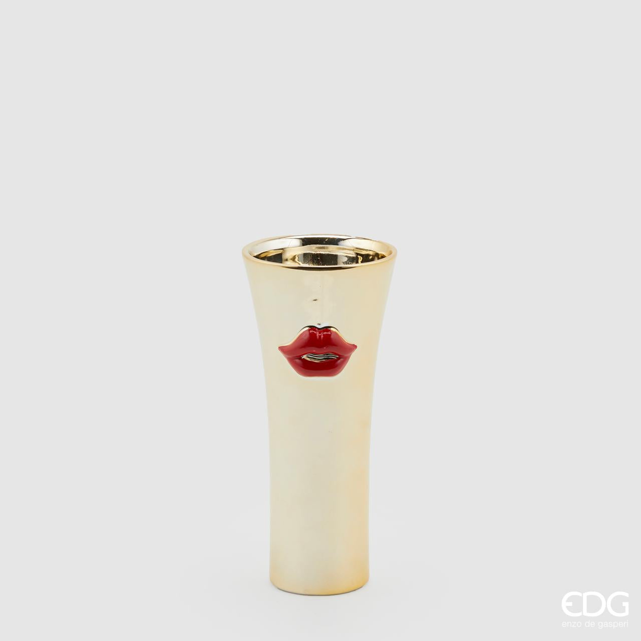 VASO KISS CONCAVO ORO 9XH21CM