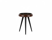 Tavolino Tripod 33x33x46 cm Noce Caldo e Nero