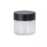Barattolo in vetro con coperchio a vite, 80ml 6x6cm trasparente/nero