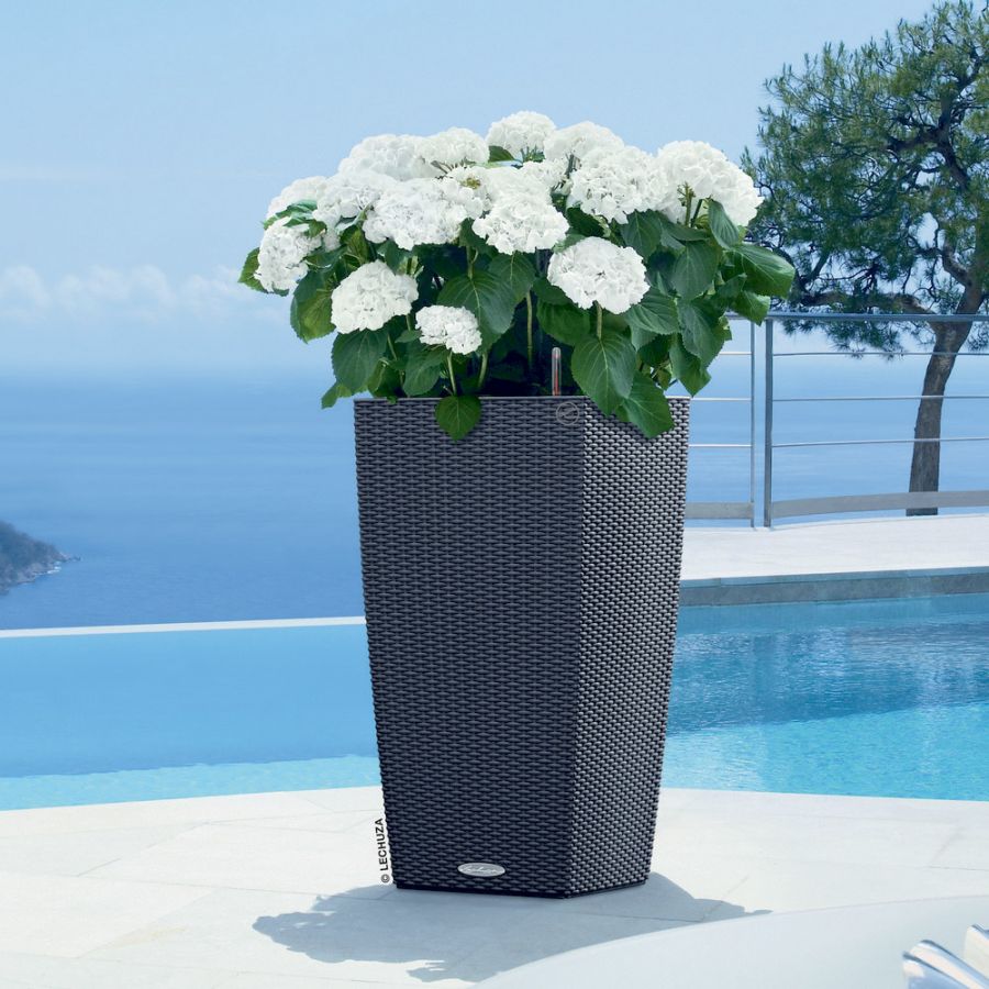 VASO CUBICO COTTAGE 30CM GRANITO