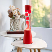 Fisura Lampada di Lava Monocromatica, 41,5 cm, Rossa