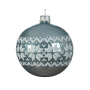 PALLINA DI NATALE IN VETRO AZZURRA NORDIC 8CM