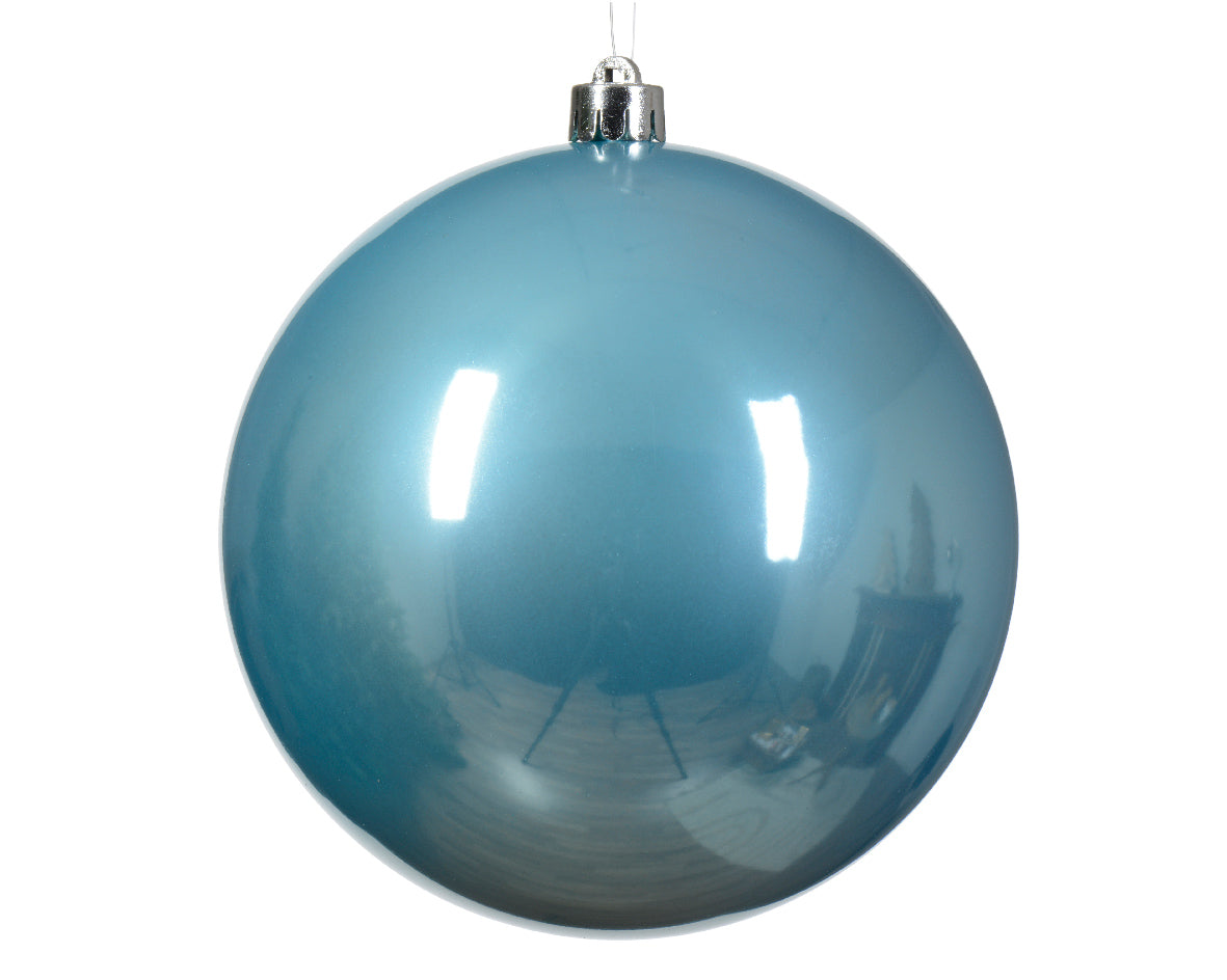PALLINA DI NATALE D.14 CM COLORE AZZURRO