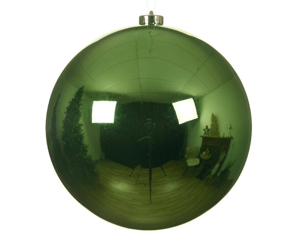 1 PALLINA DI NATALE D.14CM VERDE VISCHIO
