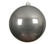 pallina di natale Lucida Grigia 14cm