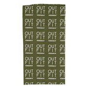 BANDANA OUTFIT OLIVA CON LOGO BIANCO