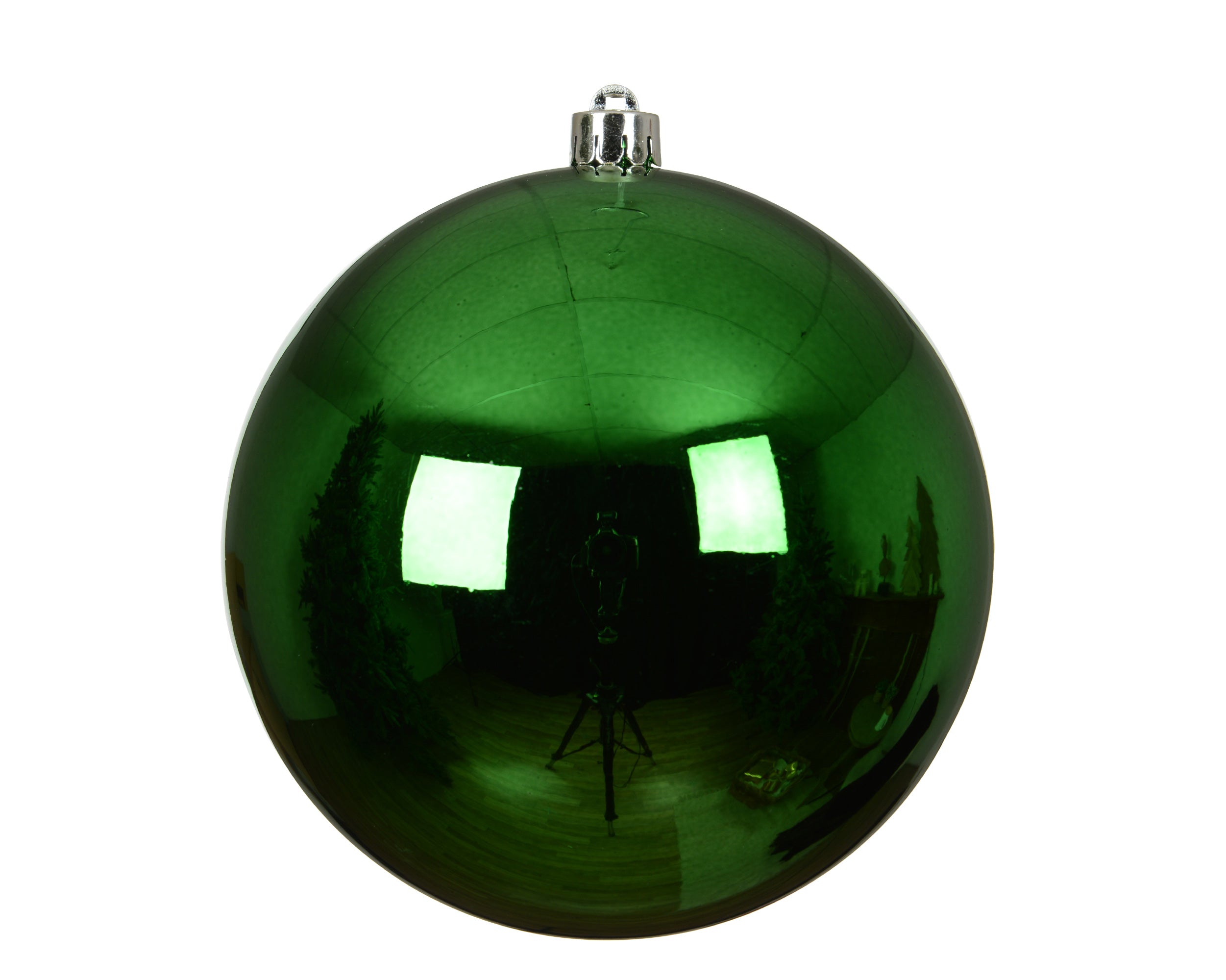 pallina di natale infrangibile lucida D 14 cm verde brillante Peraga Christmas