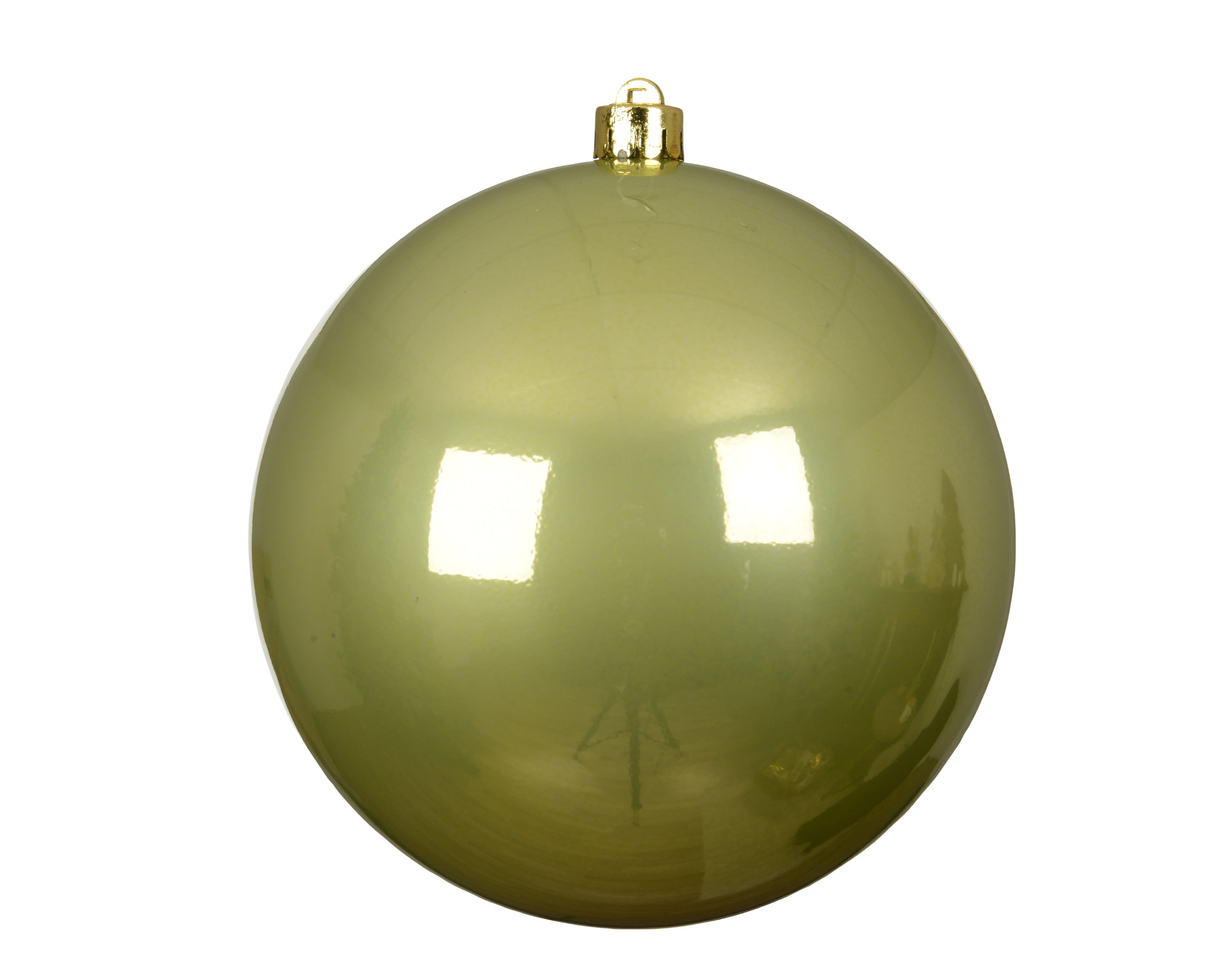 pallina di natale infrangibile smaltata D 14 cm verde pistacchio Peraga Christmas