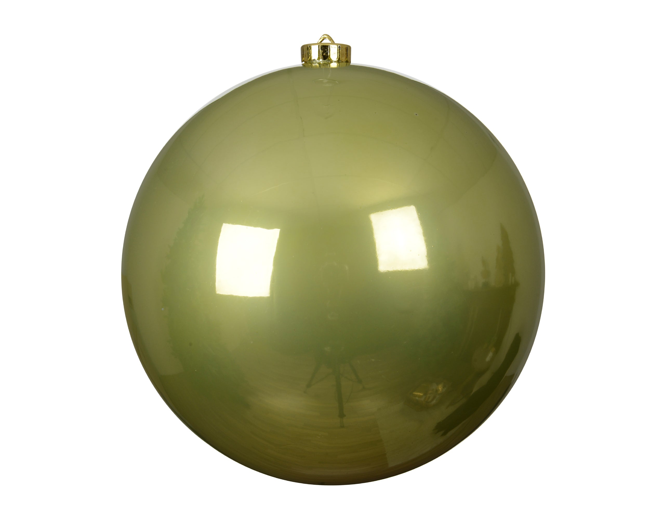 pallina di natale infrangibile smaltata D 20 cm verde pistacchio Peraga Christmas