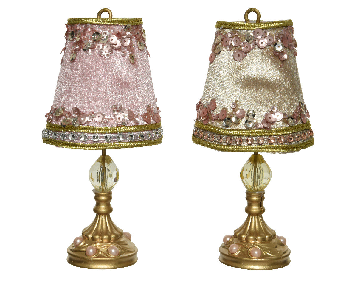 1 DECORAZIONE ABATJOUR VELVET/GLITTER COLORE ASSORTITO
