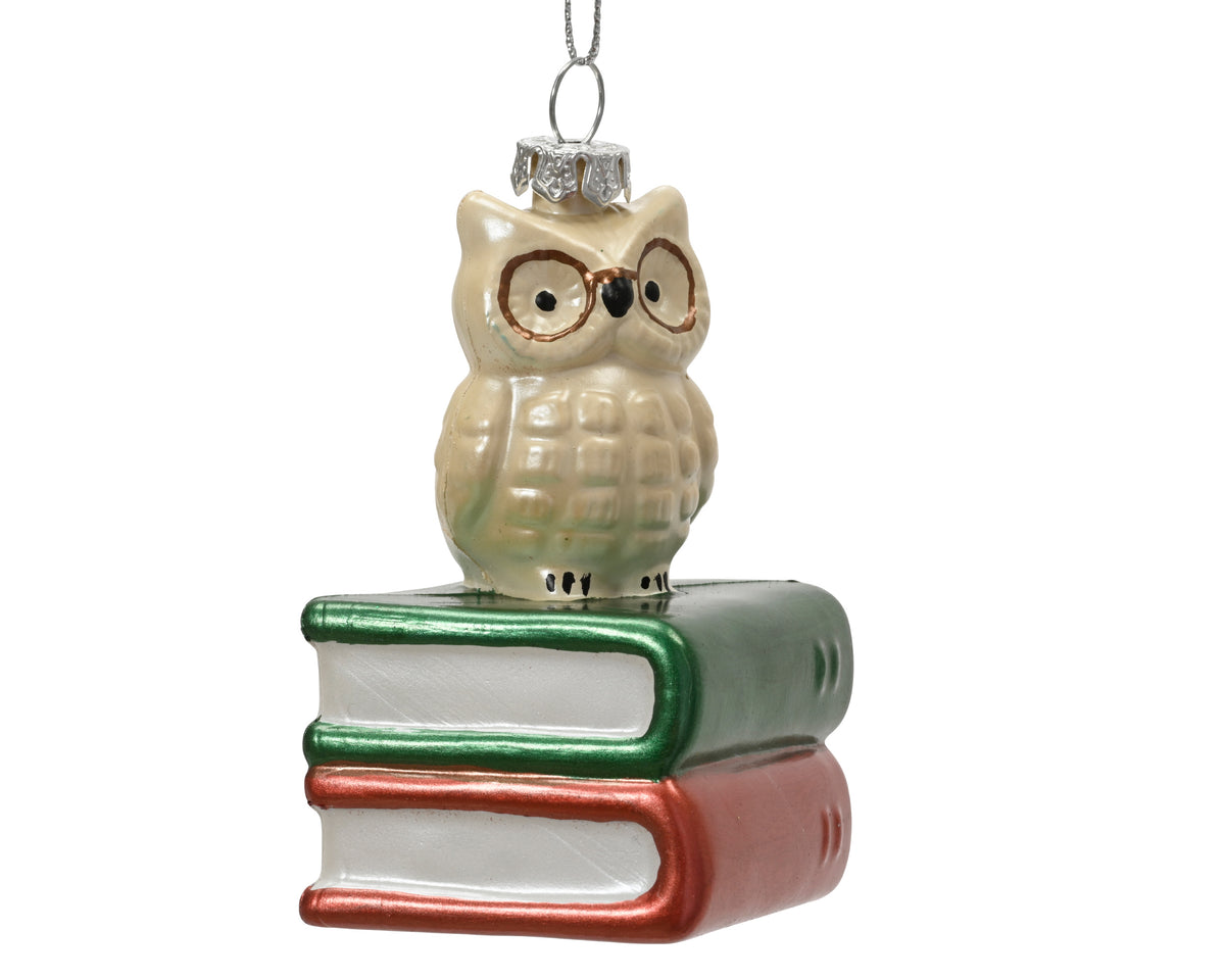Gufo decorativo smaltato 7,1 x 7,1 x 9 cm multicolore Peraga Christmas