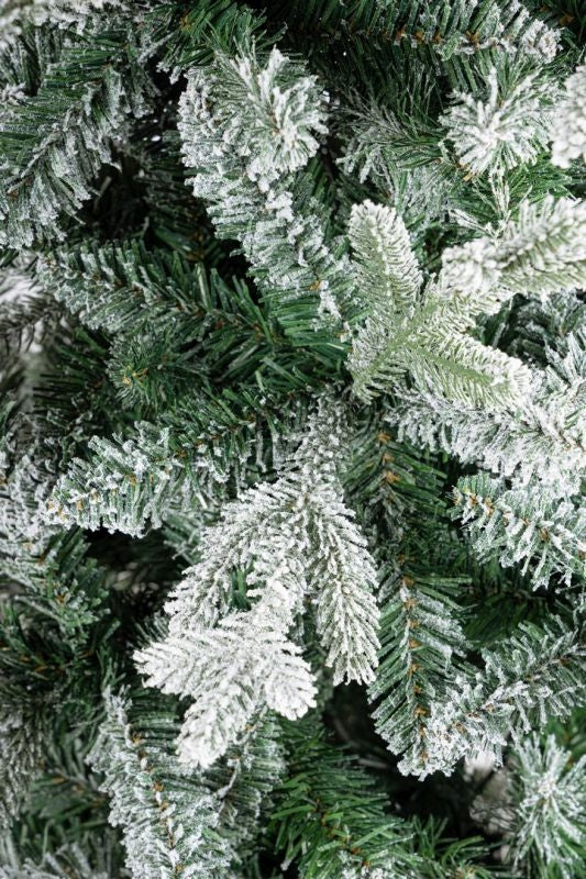 Albero di Natale Slim Cooper, 180 cm (D86 cm), Verde innevato – 666 rami