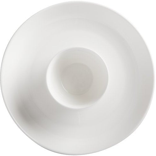 Piatto da portata tondo con ciotola centrale per salse Maxwell & Williams