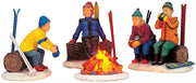 SCIATORI VICINI AL FALO' - SKIERS' CAMP FIRE, SET OF 4