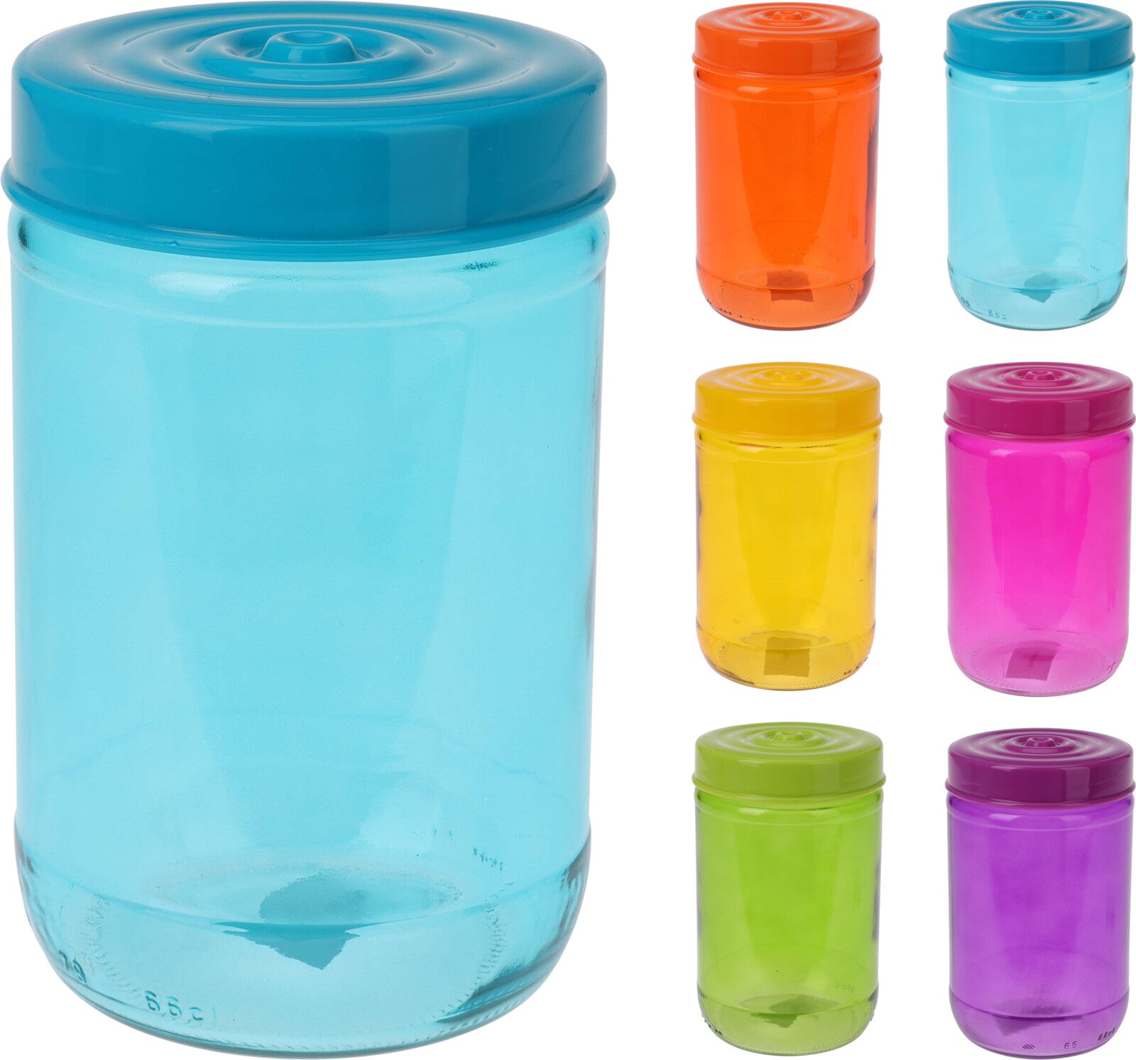 BARATTOLO IN VETRO 660ML COLORE ASSORTITO