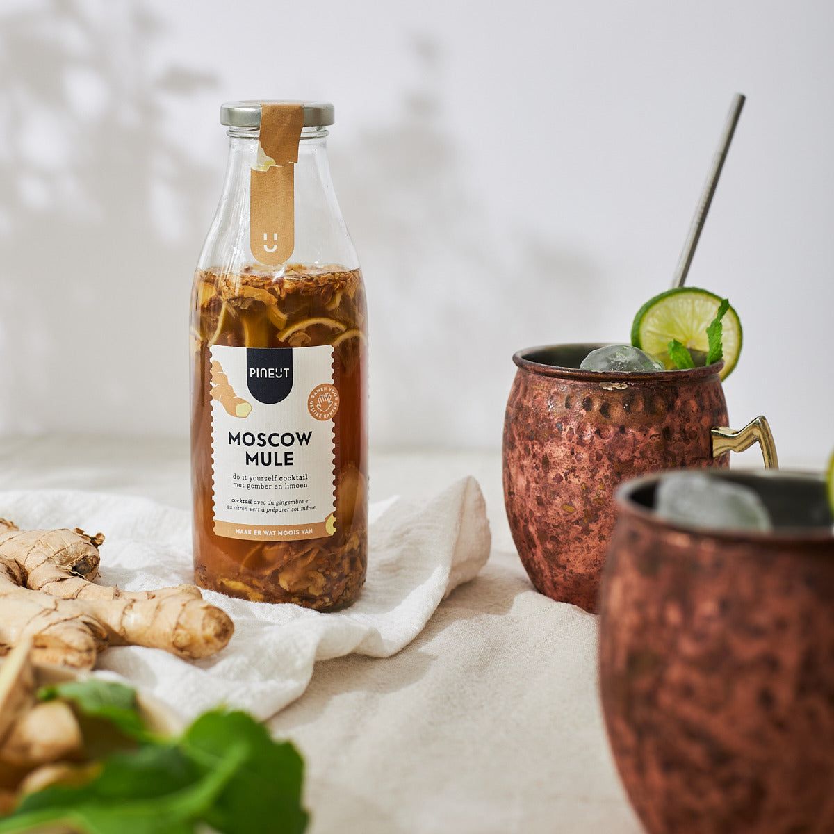 Cocktail in bottiglia Moscow Mule Zenzero e Limone Preparato fai da te in bottiglia