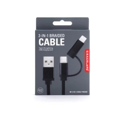 CAVO DI RICARICA NERO 2-IN-1