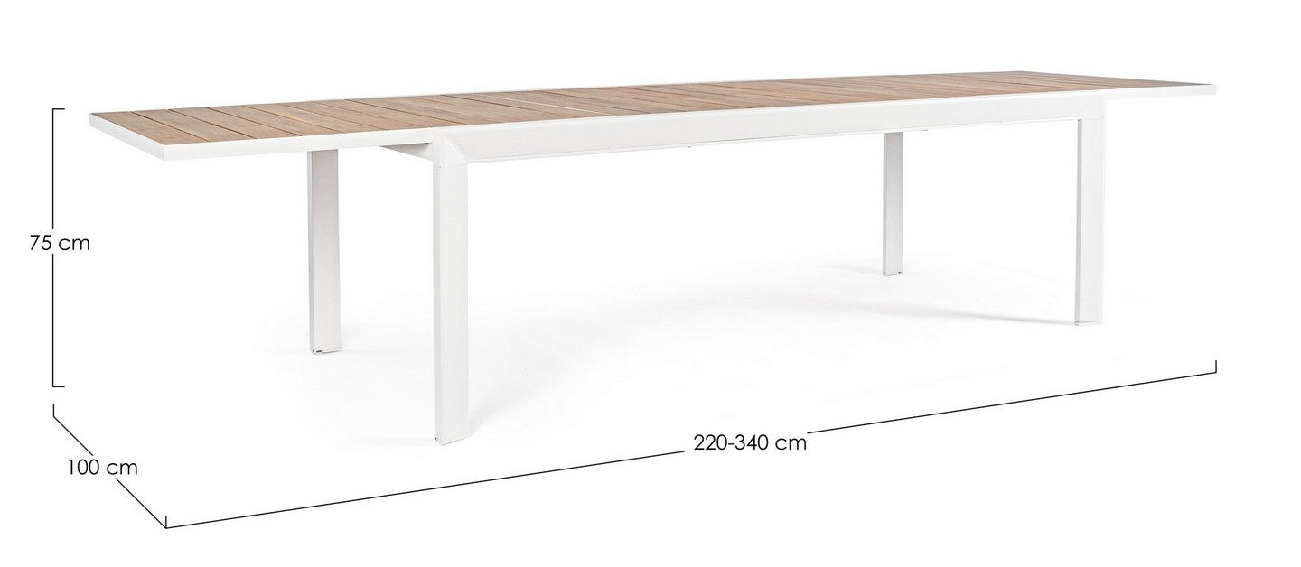 TAVOLO BELMAR ALLUNGABILE 100X160/240CM BIANCO