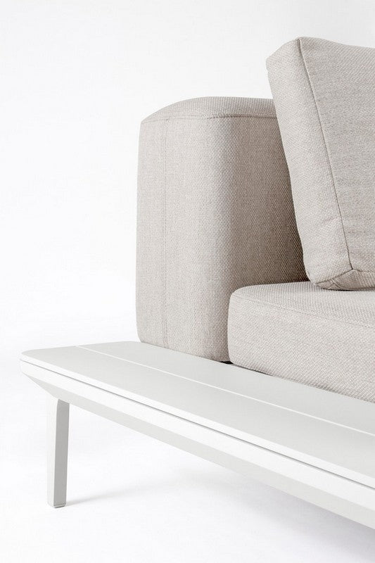 DIVANO DUE POSTI LOUNGE IN ALLUMINIO BIANCO WG20 MATRIX