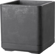Vaso quadrato con riserva d’acqua Cubo Cosmo, 38x38x39,2 cm (25,5 L), Antracite