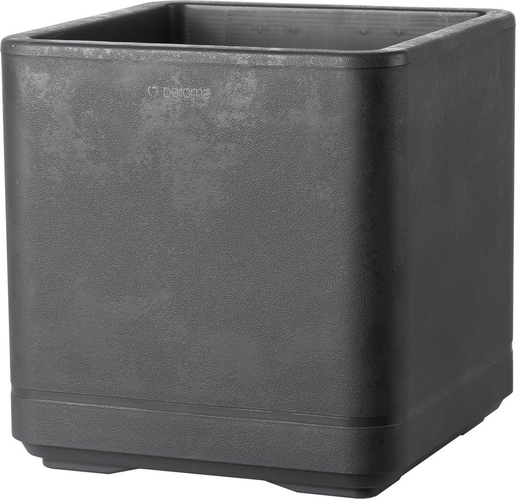 Vaso quadrato con riserva d’acqua Cubo Cosmo, 38x38x39,2 cm (25,5 L), Antracite