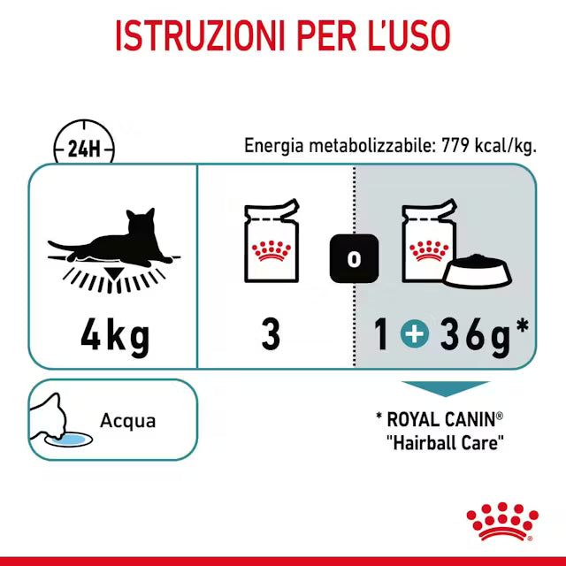 ROYAL CANIN GATTO HAIRBALL CARE 12X85GR SECCO