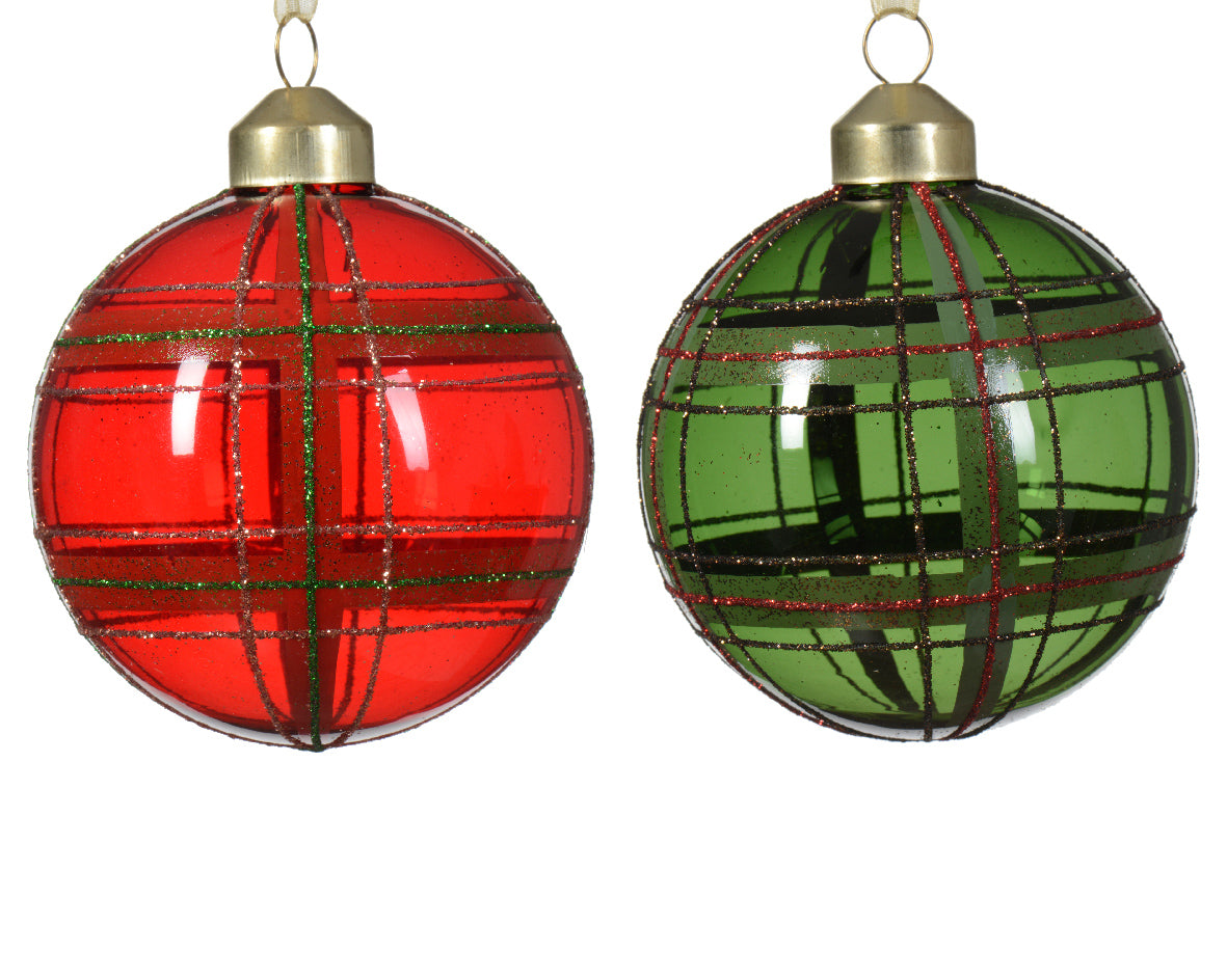 PALLINA DI NATALE IN VETRO, Ø8 CM, COLORE ASSORTITO