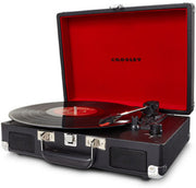 Giradischi a Valigetta Crosley Cruiser Deluxe Nero Interno Rosso - immagine 1