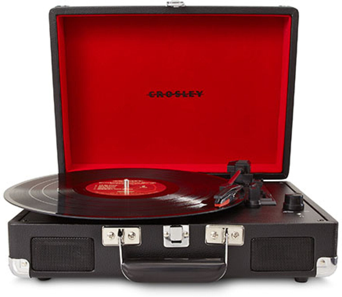 Giradischi a Valigetta Crosley Cruiser Deluxe Nero Interno Rosso - immagine 3