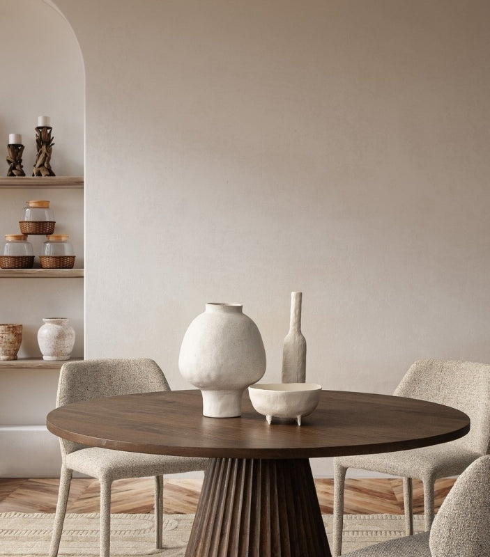 TAVOLO IN LEGNO NATURALE D120 - ORISSA