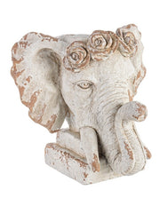 Vaso Testa Elefante Magnesia 48x38x43 cm Bianco e Terracotta BIZZOTTO