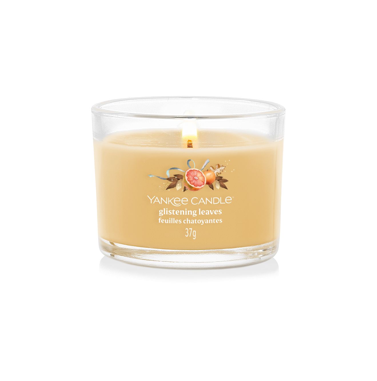 YANKEE CANDLE Candela in vetro Glistening Leaves