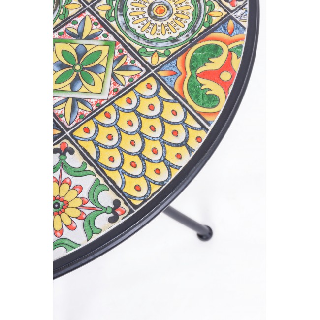 SET TAVOLO DA GIARDINO NAXOS D.60CM + 2 SEDIE PIEGHEVOLI NAXOS