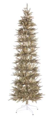 ALBERO DI NATALE SLIM TISSI DORATO 180CM