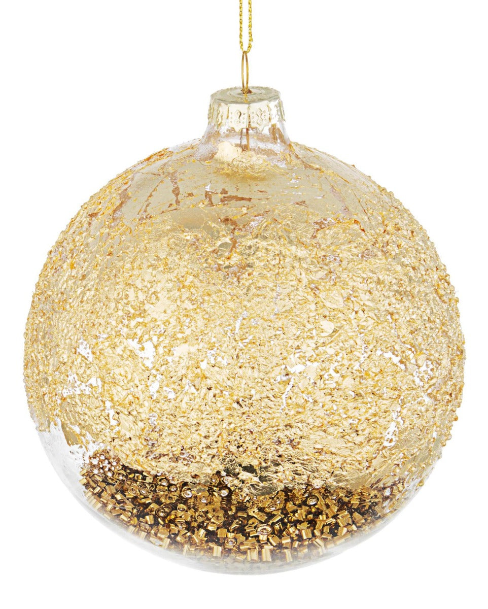 PALLINA IN VETRO FUSION ORO 10CM